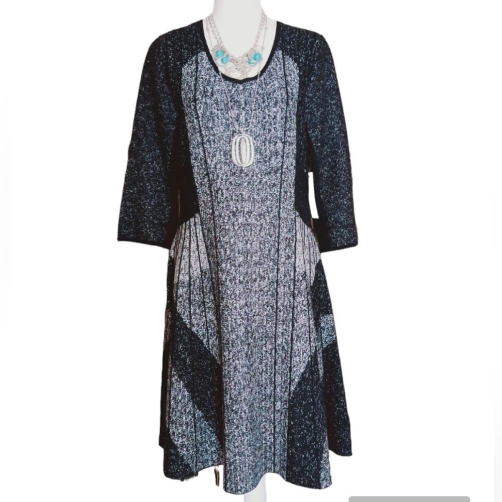 Shoshanna Knit Dress A-line 3/4 Sleeve Women's L